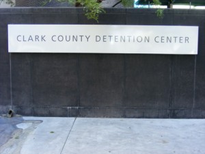 Sign at the Front Entrance of the Clark County Detention Facility Downtown Las Vegas