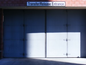 Transfer Release Entrance Security Door at the Clark County Detention Facility Downtown Las Vegas